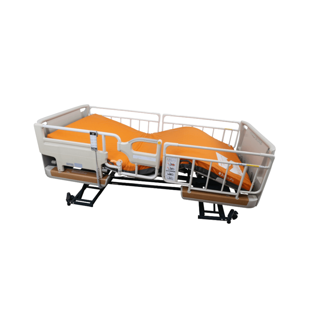 เตียงผู้ป่วยไฟฟ้า PARAMOUNT BED รุ่น Rakusho Z สีเรซิ่น พร้อมที่นอน รุ่น Stretch Fit